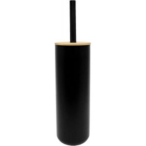 meimie-,Brosse Wc (Diamètre 9.1 X 37.2 Cm) Smart Noir,Polystyrène Et Bambou - Neuf