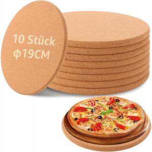 Subzonal-Lot De 10 Dessous De Plat Ronds En Li&egrave;ge - Diam&egrave;tre : 19 Cm - Dessous De Plat En Li&egrave;ge De 1 Cm D'&eacute;paisseur - Dessous De Plat Ronds En Li&egrave;ge - Pour Casseroles, Plats &Agrave; Gratin Et Po&ecirc;les - Neuf