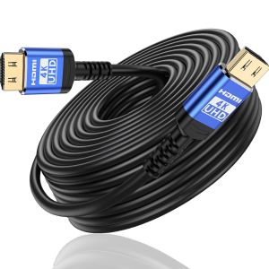 18Gbps C&acirc;ble Hdmi 15M Avec Connecteurs De Pr&eacute;hension,4K High Speed Ethernet 2.0 Flexible Cable, Soutien 4K@60Hz Hdr,Hdcp2.2,Arc,3D Et Cec, Pour Hdtv/Ps4/3/Xbox/Monitor/Projector Et[HDM925200] - Neuf
