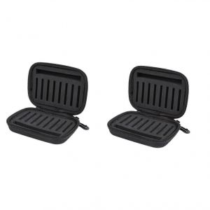 Lot De 2 Sacs De Leurres De Peche Avec Sac A Hame&ccedil;ons Sequ, Etui Portefeuille Pour Materiel De Peche, Hame&ccedil;on A Mouche, Sac A Appats Sequ, Sac A Hame&ccedil;ons A Mouche, Noir - Neuf