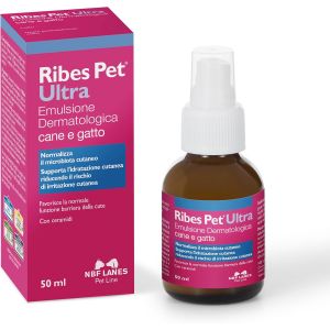 Jgd-| Ribes Pet Ultra &Eacute;mulsion Dermatologique &Agrave; Cristaux Liquides Pour Chien Et Chat 50 Ml, Normalise Le Microbiote Cutan&eacute;, Favorise La Fonction Normale De Barri&egrave;re De La Peau, Avec C&eacute;ramides - Neuf