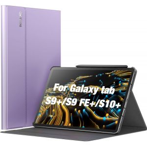 INFLAND Coque pour Samsung Galaxy Tab S10+ Plus/S9 FE+/S9+ Plus, Housse Support Multi-Angles Compatible avec la Tablette Samsung Galaxy Tab S10+ Plus/S9 FE+/S9+ Plus [R&iquest;&iquest;veil/Auto Veille], Lavande - Neuf