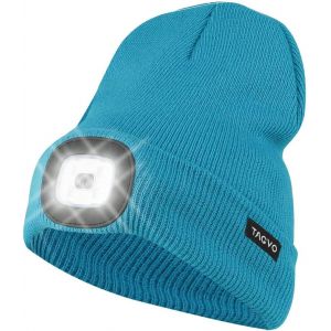 Nsiecd-Usb Rechargeable 8 Led Bonnet Chapeau, Lumineux Casquette &Eacute;clairage Et Clignotant Alarme Led Mains Libre Lampe De Lampe Frontale Tricot&eacute; Bonnet Unisex Hiver Chaud Sport Knit Cap Chapeau - Neuf