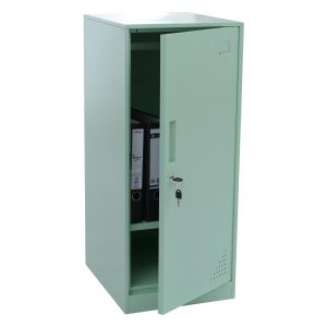 Casier HWC-P63, casier coffre-fort armoire &agrave; casiers porte tringle &agrave; v&ecirc;tements, 90 x 38 x 45 cm aciervert menthe - Neuf