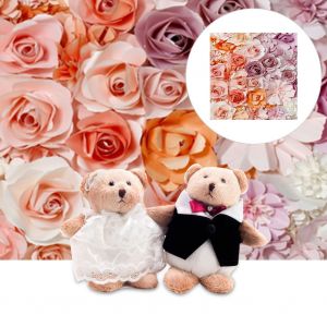 Toile de fond florale en vinyle pour photographie de nouveau-ne, mariage, accessoires de studio photo (HQ8), 60 x 60 cm - Neuf