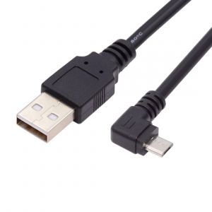 KALANKA-Câble de charge de données Micro USB 2.0 Type 5 broches coudé à 90 degrés vers USB 2.0 Type-A pour téléphone, ordinateur, appareil photo (50 cm) - Neuf