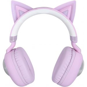 lbgwp60-Casque Bluetooth Pour Enfants, Casque Bluetooth Sans Fil Avec Lumières Rvb, Écouteurs Pour Chat, 20 Heures De Lecture, Casque Stéréo Hifi Avec Micro, Micro Pour Enfants, Garçons, - Neuf