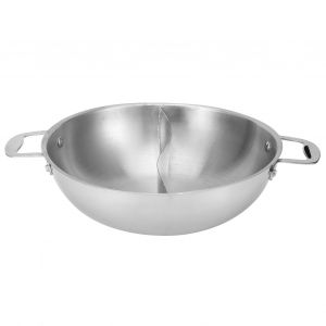 Hjlian Marmite Shabu En Acier Inoxydable Avec Separateurs, Casseroles De Cuisson Sans Couvercle - Neuf