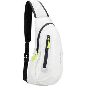 RFCBC-Saccoche Bandouliere Sac De Poitrine - Nylon Hydrofuge, Coussin En Filet En Nid D'Abeille, Poids Léger Sac De Sport Slim Bag Pour La Randonnée Voyage Vélo Promenade De Chien - Neuf