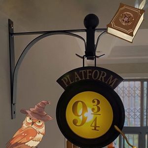 Lumi&egrave;res De Nuit De 9 3/4, Murales Suspendues D'enfants, D&eacute;coration De Salon, De Chambre D'enfant, Cadeau Pour Les Amateurs De Cin&eacute;ma (Noir) - Neuf