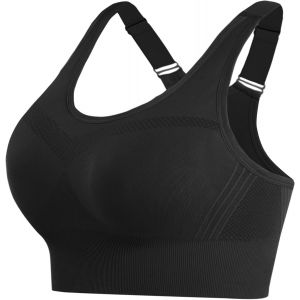 Jexnovashop-Brassiere Sport Femme Sans Armature Soutiens-Gorge De Sport Femme Brassiere Avec Coussinets Amovibles Pour Yoga Course Fitness - Neuf