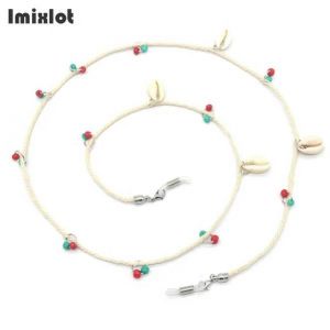 Imixlot Mode Chaude Petite Conque Cha&icirc;nes De Lunettes Pour Femmes Lunettes De Soleil Lunettes De Lecture Cha&icirc;ne Lunettes Porte-Cordon Sangle De Cou Corde--No.0419 - Neuf
