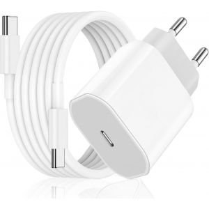 Adaptateur Usb C Pour Iphone 16/15 Avec C&acirc;ble De 60 W 2M Type C Vers Type C, Chargeur Iphone Blanc Pour Iphone16/Iphone 15 Pro Max/Macbook/Ipad/Samsung - Neuf