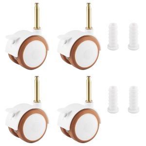 Chenquansarl-Roulettes Pour Meubles D'enfants&iquest;4 Pi&egrave;ces Support Roulettes Pivotantes Lit De B&eacute;b&eacute; Roulettes De Berceau Pivotant&iquest;Pour Berceaux, Poussettes, Cha S - Neuf