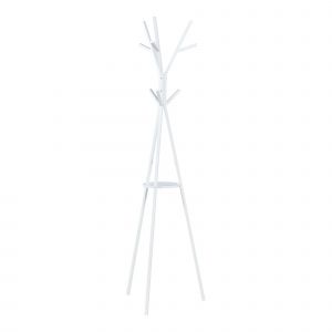 Portemanteau meuble d'entr&eacute;e design 179 x 48 x 48 cm blanc Helloshop26 03_0010366 - Neuf