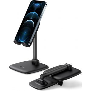Folding Phone Holder Desk Stand Smartphone Compatible With Iphone 14 Plus Pro Max 13 Mini 12 Galaxy S22 S21 Ultra A13 A53 A52s Pixel 7 6 6a Redmi Note10 Pro (Black) - Neuf