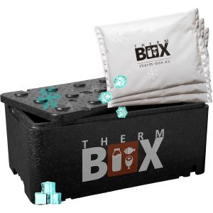 Ulteronixshop-Bo&icirc;te en polystyr&egrave;ne professionnelle avec accumulateur de refroidissement pour glaci&egrave;re, bo&icirc;te de transport, r&eacute;cipient isotherme r&eacute;utilisable - Neuf