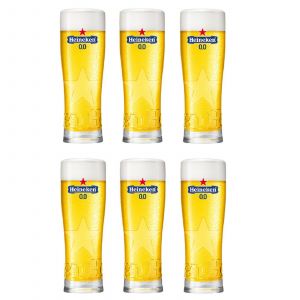Lot De 6 Verres &Agrave; Bi&egrave;re Heineken 0.0 Star 250 Ml, Neuf Et Officiel - Neuf