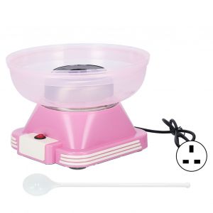 HJLIAN Machine a barbe a papa electrique sans prechauffage, machine a barbe a papa faite maison pour fete d'anniversaire, prise britannique 220 V - Neuf