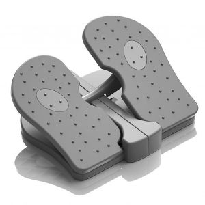 Mini Stepper En Nylon Renforce, Silencieux Et Pliable, Ideal Pour Les Exercices De Jambes Sous Le Bureau, Gris, Taille Unique - Neuf
