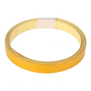 Bande autocollante reflechissante d'avertissement 1 cm x 5 m pour voiture, moto, vehicule (jaune) - Neuf