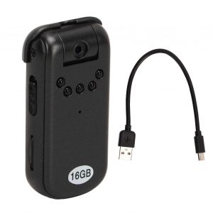 Mini Camera V13 1080p Hd Avec Clip Arriere, 16 Go, Vision Nocturne Infrarouge, Pour La Photographie A La Premiere Personne - Neuf