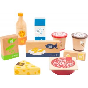 MDY-small foot Set de Produits Frais et surgelés, en Bois, Jeu de rôle, Accessoires pour Boutique marchande et Cuisine Jouets, 11441 - Neuf