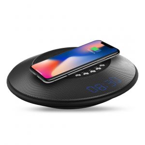 Chargeur Rapide Sans Fil Horloge Enceinte Bluetooth Nfc Sans Contact Noir YONIS - Neuf