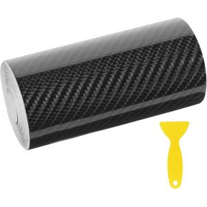 MEVRONISSHOP-6D Film Autocollant Adh&eacute;sif Vinyle en Fibre de Carbone Chaque Rouleau de 10 x 500cm pour Voiture, Ordinateur, Coque de Smartphone, Moto, V&eacute;hicule, 6D Carbone Film Autocollant de Voiture - Neuf