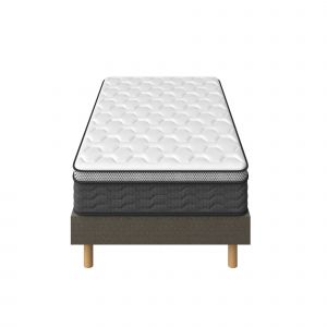 Ensemble Matelas Ressorts 90x190 cm Epaisseur 25 cm + Sommier D&eacute;co - Neuf