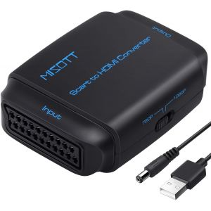 Convertisseur Péritel Vers Hdmi, Adaptateur Avec Entrée Péritel Et Sortie Hdmi - Neuf