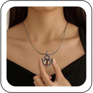 Kal-Collier Gothique Oeil Maléfique Chaîne En Acier Inoxydable Collier Oeil Maléfique Collier Crâne Démon Vintage Collier Pendentif Turc Bijoux Chanceux Pour Femmes Hommes - Neuf