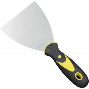 lbgwp60-Couteau À Mastic, Couteau À Enduire, Grattoir En Métal Pour La Finition Des Cloisons Sèches, Le Grattage Du Plâtre, Les Décalcomanies Et Le Papier Peint, Avec Poignée En Plastique Et Lame En - Neuf
