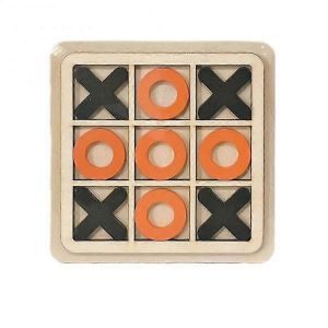 Jeu D'&eacute;checs En Bois Pour Enfants, Entra&icirc;nement C&eacute;r&eacute;bral, Simulation De Morpion - Neuf