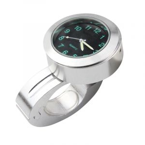 Montre universelle étanche pour guidon de moto argent, horloge lumineuse pour guidon de moto - Neuf