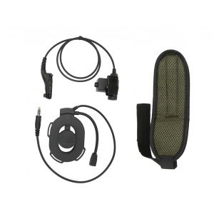 Casque moto unilateral reglable avec PTT U94 pour Motorola XIR P8268 DP4400 Noir - Neuf