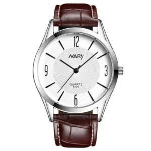 Nary &Eacute;tanche Double Cercle Cadran Pu Bracelet En Cuir Couple Montre (Blanc Pour Femme) - Neuf