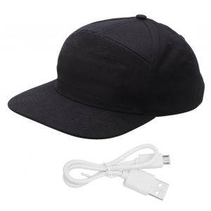 Casquette Lumineuse Led Bluetooth Sans Fil, Controle Par Application Mobile, Edition, Affichage Led, Pour Cyclisme, Course A Pied, Noir - Neuf