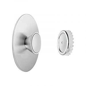 Distributeur de savon mural magnétique en acier inoxydable avec aimant pour lavabo de douche - Neuf