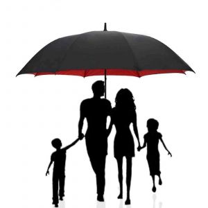 Parapluie De Golf, Grand Parapluie Coupe-Vent, Ouverture Automatique, Parapluie Surdimensionne A Double Toile, Parapluie Canne Ventile (Rouge 150 Cm) - Neuf