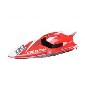 Mini Bateau De Course Telecommande 2,4 Ghz, 4 Canaux, Modele Hors-Bord, Jouet Pour Enfants (Rouge) - Neuf