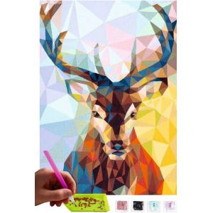 Ayuhr-Diamond Painting Mosaïque Diy 5d Set | Cerf | Broderie | Point De Croix | Peinture Diamant Par Numéros | Home Décor Mural | Peinture Décoration | Arts Craft - Neuf