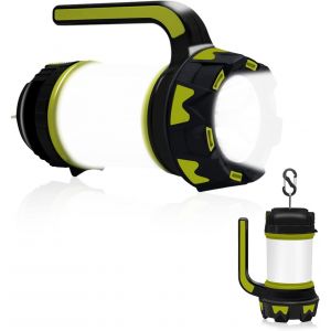 Lanterne de camping LED rechargeable, lampe de poche portable, 6 modes, lampes de tente, batterie externe multifonctionnelle, projecteur étanche IPX4, câble USB inclus - Neuf