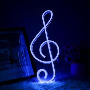 Note De Musique Au Néon,Enseigne Au Néon Avec Symbole Musical,Enseignes Lumineuses Néon,Néon Led Lampe Gaming,Pour Décoration Murale,Mariage,Fête D'anniversaire,Bar,Boutique.[Q288] - Neuf