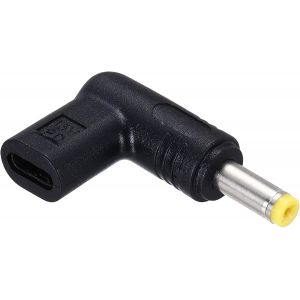 KALANKA-Adaptateur USB 3.1 Type-C femelle vers DC mâle, 15 V Type C vers DC4817 4,8 x 1,7 mm Adaptateur coudé pour PD Power Bank PD Source Notebook Tablet - Neuf