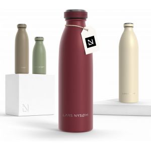 Gourde Inox 750ml | 0.75l Bouteille D'eau Isol&eacute;e | Gourde &Eacute;tanche Pour Le Sport, La Bicyclette, Les Enfants (Taupe Brown, 750ml) - Neuf