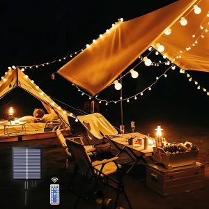 Guirlande Lumineuse Solaire De 20 M &Agrave; 200 Led Pour L'ext&eacute;rieur Et L'int&eacute;rieur - &Eacute;tanche - Pour Jardin Et Balcon - Installation Facile - Longue Dur&eacute;e D'&eacute;clairage - Parfait Pour L'&eacute;clairage De - Neuf