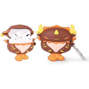 Coque pour AirPods Pro 2e/1ère génération (2023/2022/2019) avec porte-clés, - Coque de protection antichoc en silicone avec kits pour homme et femme (SLdragon).[S308] - Neuf