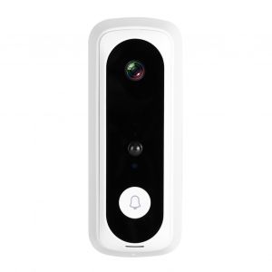 Sonnette video intelligente sans fil HD 1080p, vision nocturne, systeme d'acces etanche, blanc - Neuf