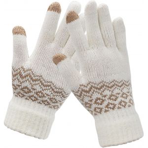 Winter Gloves Men Women Magic Magic Diamond Pattern Knitted Winter Gloves Elastic Anti Cold Mitt For Running Driving Outdoor"".[J759] - Neuf